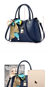 Blue lychee leather tote handbag dimensions width 29cm height 19cm and thickness 12cm