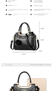 Détails des dimensions et de la capacité du sac seau noir avec texture tressée