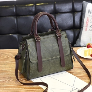 Vintage PU Leather Shoulder Bag Large Capacity Top Handle Tote For Women Business Commuter Crossbody Fashion Handbag