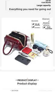 Detail view of pink patent leather handbag showing large capacity for daily essentials