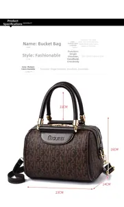 Guida alle taglie dettagliata per borsa Boston marrone 23x14x16cm con capacità interna