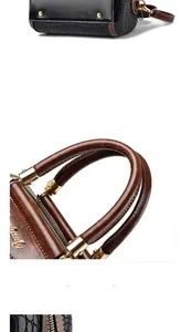 Detail of vintage stone pattern bag featuring metal zipper and golden bottom rivets