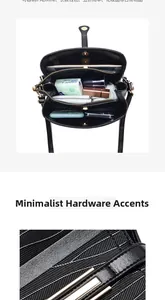 Detailed interior of bucket bag showing large capacity for tablet and daily items