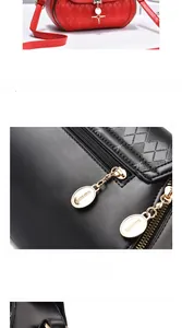 Close-up of golden metal zipper and quilted diamond pattern on fashion handbag