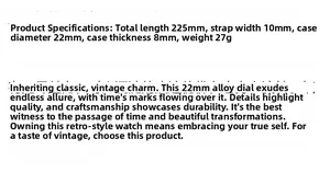 Specifications of vintage small dial watch with mesh strap and rhinestone markers