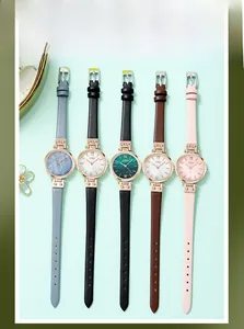 Dettaglio di cinque orologi GEDI da donna con cinturini in pelle colorata