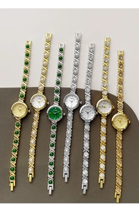 Collection of women's quartz jewelry watches with pearls and gemstones in diverse colors