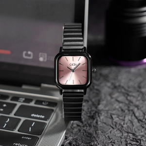 Women Quartz Watch Square Dial Stainless Steel Band Waterproof Elegant Fashion Wristwatch For Lady