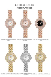 Dettaglio dei quadranti a forma di fiore e casse con strass delle eleganti orologi da donna