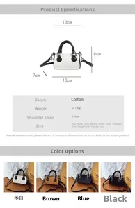 Spécifications de taille pour mini sac seau en velours avec bandoulière réglable
