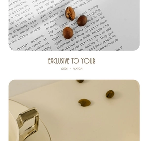 Minimalist lifestyle scene with coffee beans and ceramic cup for a vintage watch brand