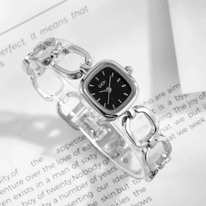Orologio Al Quarzo Da Donna Lusso Vintage Quadrante Quadrato Elegante Cinturino A Catena In Lega Moda Orologio Da Polso