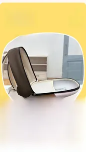 Internal view of cartoon eggshell backpack with mesh pockets and large storage space