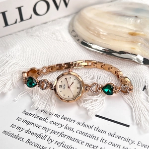 Orologio Da Polso Donna Cristallo A Forma Di Cuore Strass Oro Rosa Lusso Elegante Quadrante In Madreperla Orologio Al Quarzo