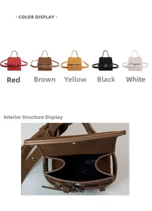 Mini crossbody bags showing color options and single compartment interior structure