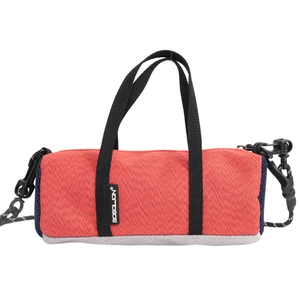 Mini sac de sport cylindrique rouge et bleu avec bandoulière amovible pour femme