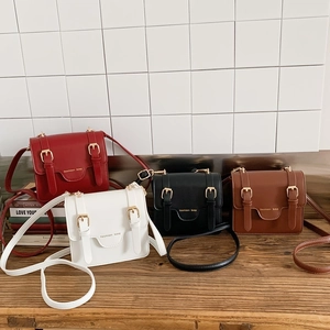 Kids Shoulder Crossbody Bag PU Leather Retro Messenger Bag British Style Letter Print For Boys Girls
