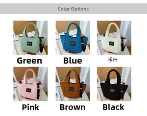 Collage de sacs seaux en velours pour enfants en six coloris comme vert et rose