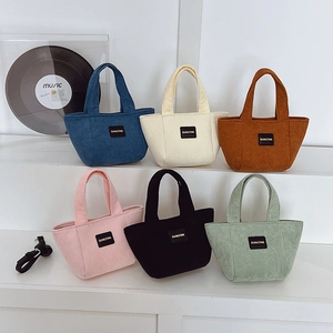 Sac Bandoulière Enfants Velours Côtelé Mini Tote Sac À Épaule Avec Bandoulière Réglable Mode Décontracté Pour Enfants