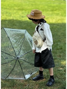 Sac de poitrine en toile ours de dessin animé pour enfant avec une tenue mignonne en plein air