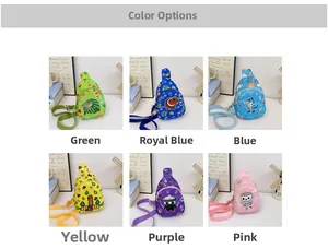 Collection de sacs bandoulière pour enfants en six couleurs avec motifs d'animaux