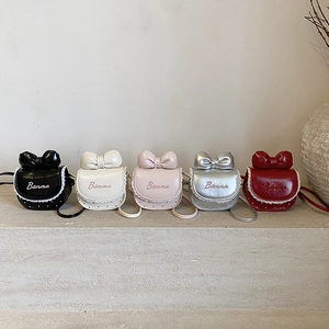 Mini Sac À Bandoulière Pour Enfants Filles En Cuir PU Nœud Doux Dentelle Pois Cœur Princesse Sac À Épaule