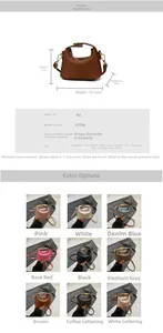 Detailed technical chart showing dimensions and specifications for the mini dumpling bag