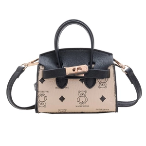 Mini sac à main mignon pour enfants avec motif ours et bandoulière amovible