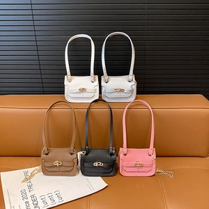 Mini Sac Bandoulière Enfants Cuir PU Granulé Avec Chaîne En Métal Doré Et Fermoir Pivotant Sac À Épaule Filles