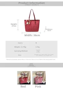 Detailed view of red wedding tote bag with traditional pattern and silk scarf handle