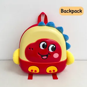 Détail du sac à dos dinosaure pour enfants avec coque rigide et couleurs éclatantes