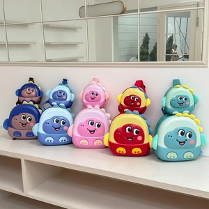 Cute EVA cartoon dinosaur chest bags for kids in blue pink red and green colors