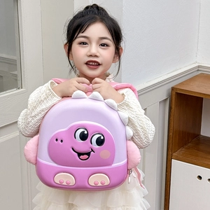 Sac à dos dinosaure rose mignon avec design 3D pour enfants et tout-petits