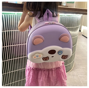 Zainetto per bambini con simpatico orsetto a guscio e spallacci in tessuto resistente