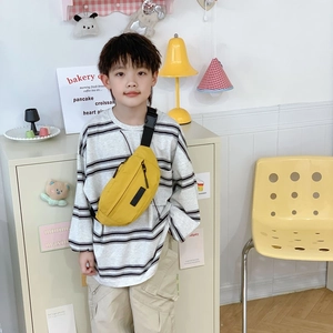 Marsupio sportivo giallo vivace per bambini in tela con tracolla regolabile per il tempo libero