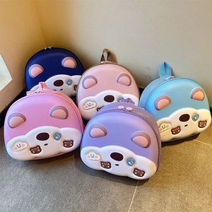Zaino Bambini Orso Cartone Animato Orecchie Stereoscopiche Guscio Rigido EVA Tessuto Oxford Materna Scuola Borsa Ragazzi