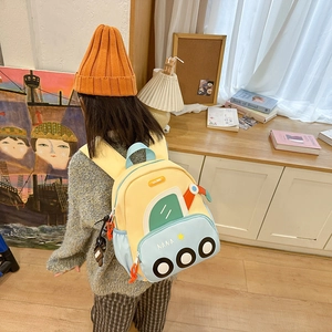 Cute cartoon toddler backpack with NANA text, lightweight schoolbag for boys and girls