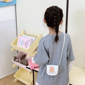 Mini sac bandoulière en similicuir blanc avec imprimé capybara mignon pour enfants