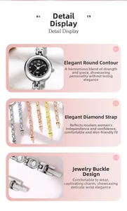 Gros plan détaillé d'une montre à quartz de luxe avec bracelet gourmette et fermoir bijoux