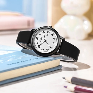 Women Quartz Watch Minimalist Silicone Strap Alloy Case Date Display Waterproof Fashion Casual Wristwatch For Girls