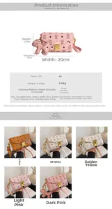 Vue détaillée des sacs bandoulière pour femmes avec imprimé chat et logo en cinq couleurs