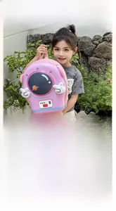 Zaino spaziale rosa con pannello luminoso e braccia di peluche 3D per bambini