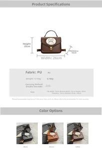 Detailed size specifications for vintage PU leather backpack with cute rabbit design