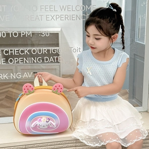 Cartoon cute cake roll backpack with rabbit design for preschool girls and toddlers