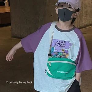 Modische grüne Kindertauchtasche mit verstellbarem Riemen für modernen Streetwear-Stil