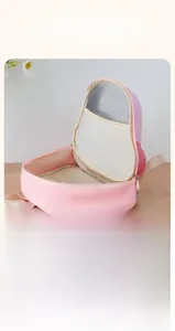 Pink kids backpack interior with large storage space and breathable mesh compartments