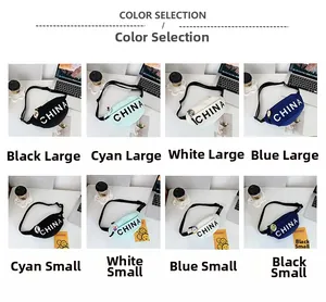Selezione di borse a tracolla in nylon per bambini in diversi colori e dimensioni