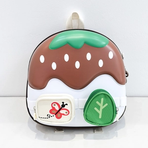 Cute mushroom themed preschool backpack with removable pouches for toddlers