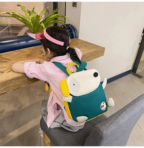 Details zum süßen Hunde-Rucksack mit 3D-Ohren und verstellbaren Trägern für Kinder