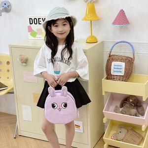 Cute lavender bunny backpack for toddlers with 3D ears and adorable cartoon design